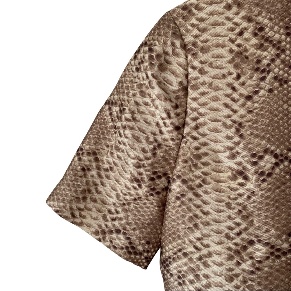 Tory Burch Python Snake Print Wool Silk Blend Blo… - image 5